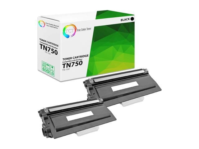 Brother TCT TN750 Toner Cartridge 2 Pack - Premium Compatible Replacement for Brother TN-750 Black High Yield Works With Brother HL-5440D 5450 6180...