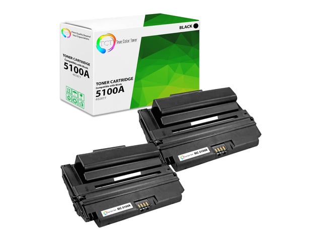 True Color Toner 5100A Toner Cartridge 2 Pack - Premium Compatible Replacement for Ricoh Aficio 5100A 402877 Black Works With Ricoh Aficio SP 5100N