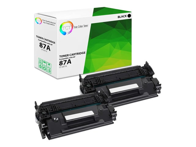 HP True Color Toner 87A Toner Cartridge 2 Pack - Premium Compatible Replacement for HP 87A CF287A Black Works With HP LaserJet Enterprise M506 M506N...