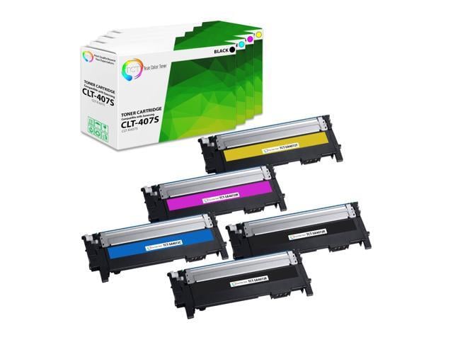 Samsung True Color Toner 407S Toner Cartridge 5 Pack - Premium Compatible Replacement for Samsung CLT-407S Works With Samsung CLP-320 320N CLX-3180