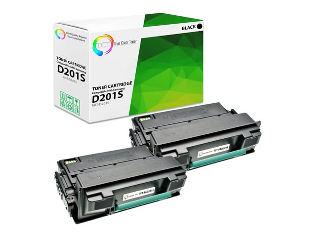 Samsung True Color Toner D201S Toner Cartridge 2 Pack - Premium Compatible Replacement for Samsung MLT-D201S Black Works With Samsung ProXpress M4080FX...