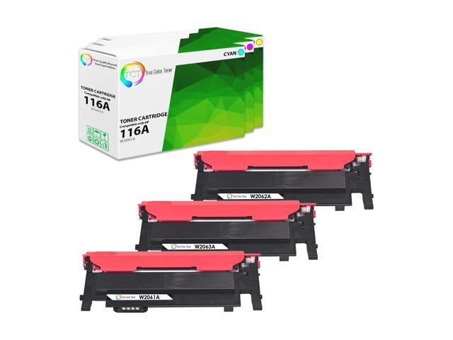 HP True Color Toner 116A Color Toner Cartridge 3 Pack - Premium Compatible Replacement for HP 116A W2061A W2062A W2063A Works With HP Color Laser MFP...