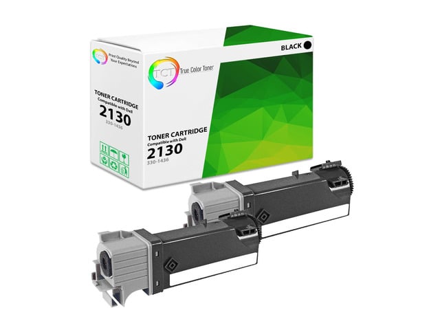 Dell True Color Toner 2130 Black Toner Cartridge 2 Pack - Premium Compatible Replacement for Dell 3301436 330-1436 2130K Black Works With Dell 2130...