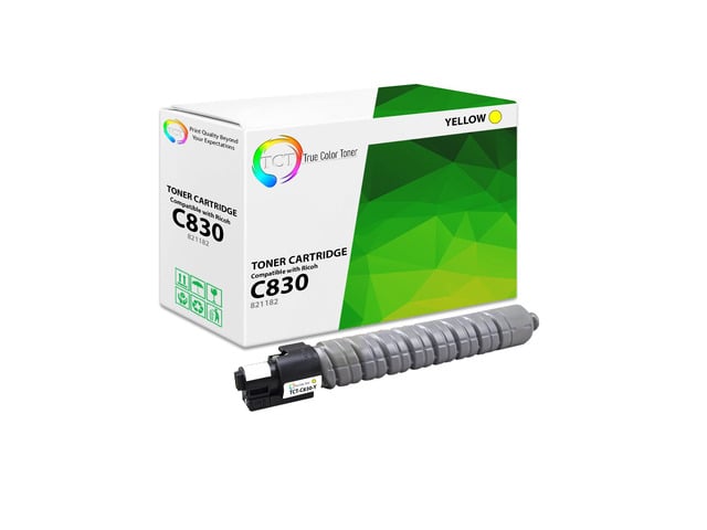 True Color Toner C830 Yellow Toner Cartridge - Premium Compatible Replacement for Ricoh Aficio C830 821182 821118 Yellow Works With Ricoh Aficio SP...