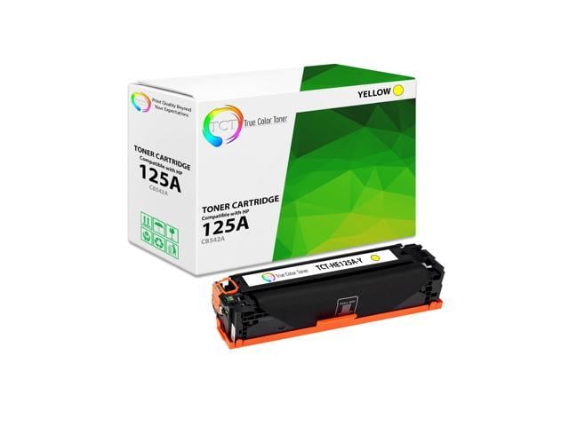 HP True Color Toner 125A Yellow Toner Cartridge - Premium Compatible Replacement for HP 125A CB542A Works With HP Color LaserJet CP1215 CP1515N...