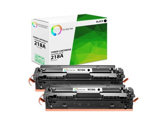 HP TCT 218A Black Toner Cartridge 2 Pack - Premium Compatible Replacement WITH CHIP Works With HP LaserJet Pro 3201, MFP 3301 Printers (1,300 Pages) -...