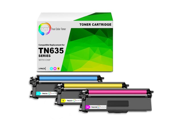 TCT TN635 Compatible Toner Cartridge for TN635C TN635M TN635Y 3PK