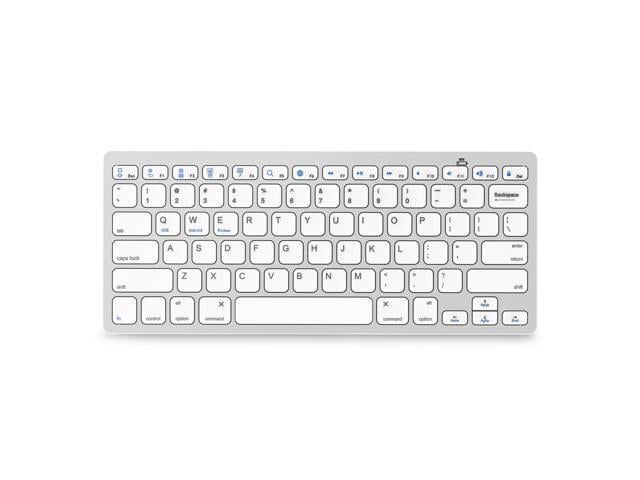 ESTONE Bluetooth 3.0 Ultra Slim Wireless Rechargable Keyboard With Stainless Stand Cover For iOS/Android and Windows...