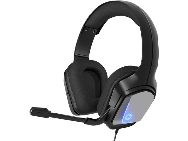 HP Wired Over-ear Gaming Headset with Noise Canceling Microphone and LED Light, (HP H220)