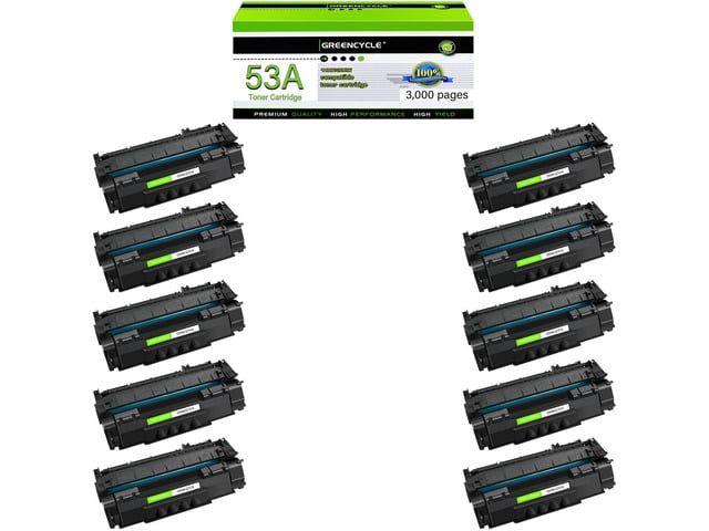 HP greencycle Q7553A Compatible Toner Cartridge Replacement for HP 53A Q7553A 49A Q5949A Black Cartridge Laserjet 1320 1320n P2015 P2015d P2015n P2010...
