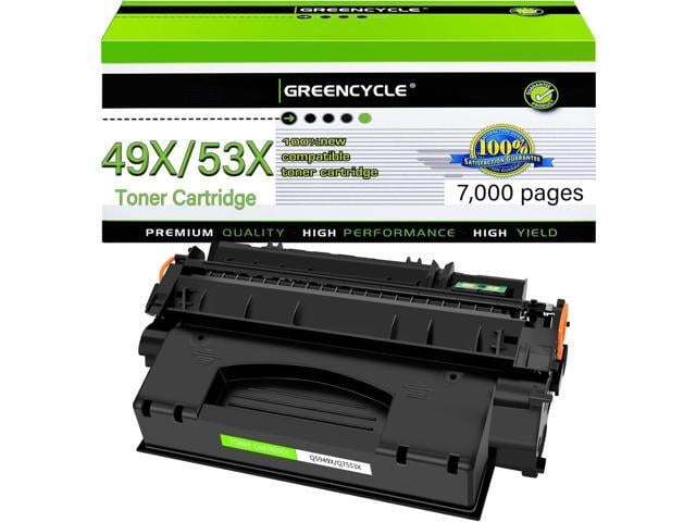 HP greencycle Q5949X Compatible Toner Cartridge Replacement for HP 49X Q5949X 53X Q7553X Black Cartridge Laserjet 1320 1320n 1320nw 3390 3392 M2727nf...