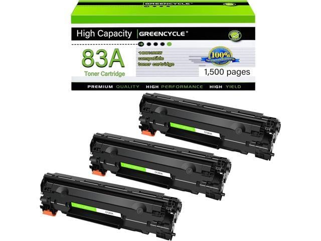 HP greencycle CF283A Compatible Toner Cartridge Replacement for HP 83A CF283A Black Cartridge Laserjet Pro MFP M125nw M201dw M225dw M127fw M127fn...