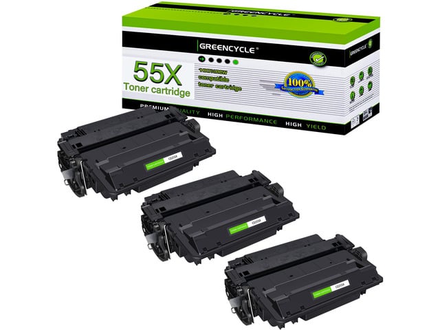 HP greencycle CE255X Compatible Toner Cartridge Replacement for HP 55X CE255X 55A CE255A Black Cartridge Laserjet P3015 P3015dn P3015x Pro 500 MFP...