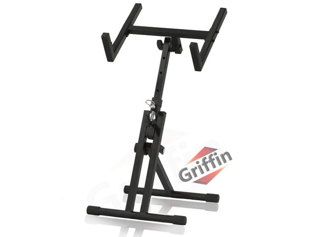 Guitar Combo Amplifier Stand by GRIFFIN PA Speaker Karaoke Monitor Holder Low Profile Pro-Audio Amp Tilt Back Mount Stand Adjustable Speaker...