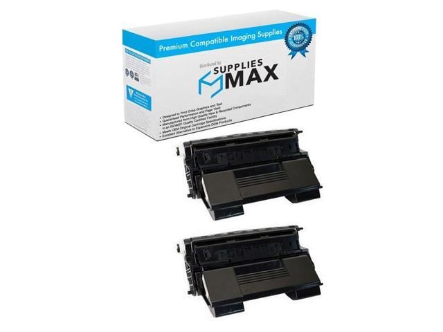 SuppliesMAX Compatible Replacement for Okidata B6500/B6500DN/B6500DTN/B6500N High Yield Toner Cartridge (2/PK-22000 Page Yield) (52116002_2PK)