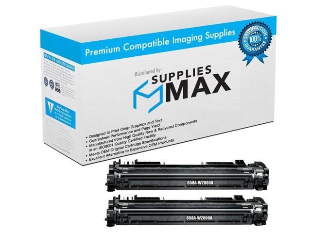 HP Compatible HP Color LaserJet Enterprise M751dn/M751n Series Black Toner Cartridge (2/PK-7000 Page Yield) (NO. 658A) (W2000AD)