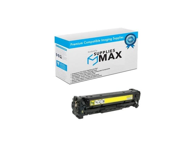HP SuppliesMAX Compatible Replacement for HP Color Laser Jet Pro M476DN/M476DW/M476NW Yellow Toner Cartridge (2700 Page Yield) (NO. 312A) (CF382A)