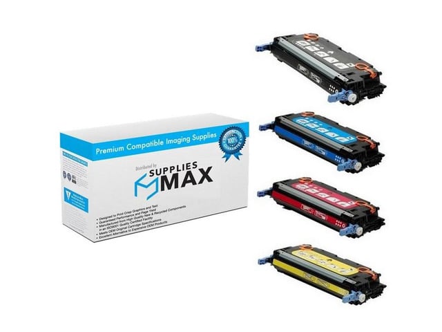 HP SuppliesMAX Compatible Replacement for HP Color Laser Jet 3800/3800DN/3800DTN/3800N/CP-3505/CP-3505DN/CP-3505N/CP-3505X Toner Cartridge Combo Pack...