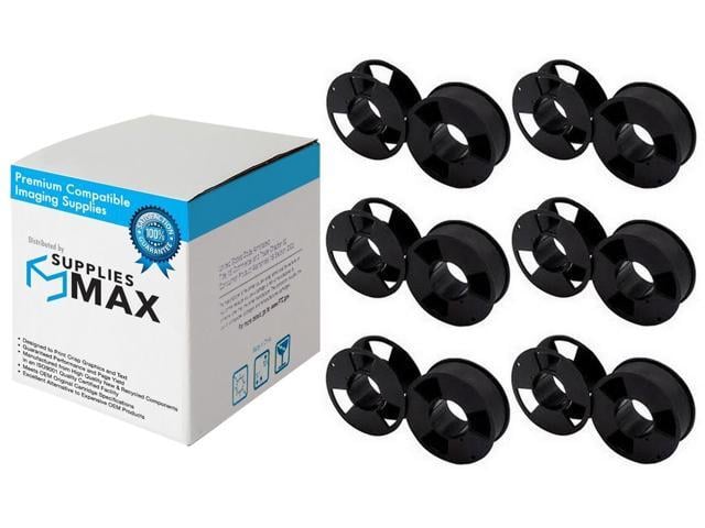 SuppliesMAX Compatible Replacement for Unisys UMS-400/UMS-475/UMS-500/UMS-800/UMS-1000/UMS-1400/UMS-1500 Black Printer Ribbons (6/PK) (04-8183-875)