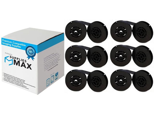 SuppliesMAX Compatible Replacement for Olivetti PR-1220/PR-1230/PR-1240 Black Printer Ribbons (6/PK) (01-00016-000)