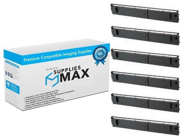 SuppliesMAX Compatible Replacement for C. Itoh CI-250/CI-3500/CI-4000/CI-5000 Black Printer Ribbons (6/PK) (H0944-O5VC)
