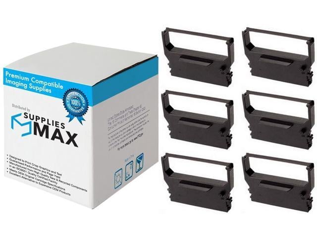 SuppliesMAX Compatible Replacement for IBM 4614/Sureone Black P. O.S. Printer Ribbons (6/PK) (1053810B)