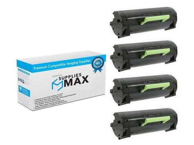 SuppliesMAX Compatible Replacement for Lexmark MS-510DN/MS-610DE/MS-610DN/MS-610DTE/MS-610DTN Ultra High Yield Toner Cartridge (4/PK-20000 Page...