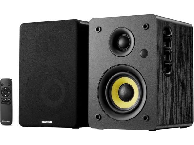 SW206 80W Active Dual-Mode Bookshelf Speakers, 4inch Studio Monitor and HiFi Mode, Optical Coaxial TRS Aux Bluetooth 5.0 USB with 24bit DAC, for...