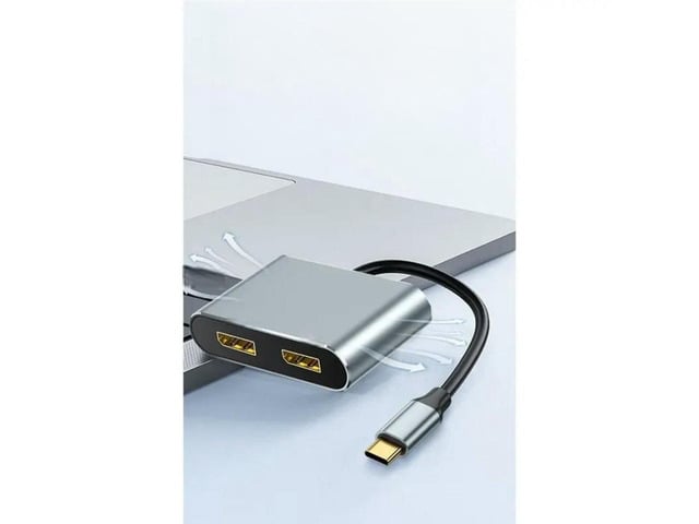 FOR Type C To 8K Dual Monitor Converter USB-C To Dual Splitter Adapter 8K 60HZ USB-C Hub