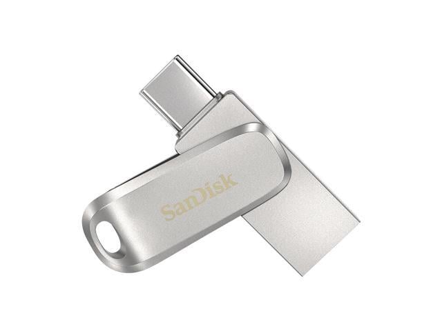 SanDisk SDDDC4 128GB OTG USB3.1 Type-C Metal U Disk Type-C/Type-A Rotatable Dual-port USB Flash Drive up to 150MB/s Read Speed
