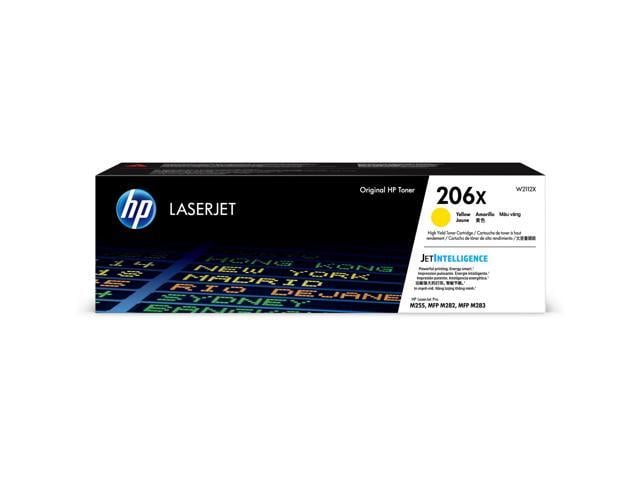 HP 206X High Yield Yellow Original LaserJet Toner Cartridge, ~2,450 pages,