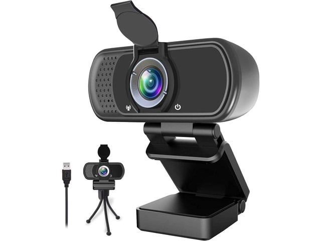 Webcam HD 1080p,Live Streaming Web Camera with Stereo Microphone, PC Desktop or Laptop USB Webcam with 110 Degree View Angle, HD Webcam for Video...