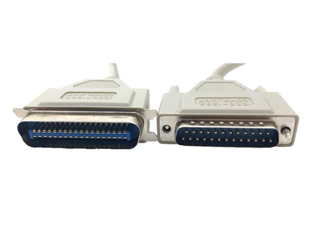 Micro Connectors 25 Feet Bi-Directional Parallel Printer (IEEE-1284) Cable (DB25M to C36M) (M01-010-25)