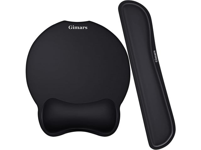 Gimars Upgrade Enlarge Superfine Fibre Soft Smooth Gel Ergonomic Mouse Pad Wrist Support and Keyboard Wrist Rest for Computer, Laptop, Mac, Gaming...