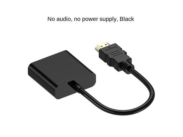 HDMI-compatible To VGA Switch Adapter Audio Power Supply HD 1080P for Laptop PC Monitor TV Projector Cable Converter(black)