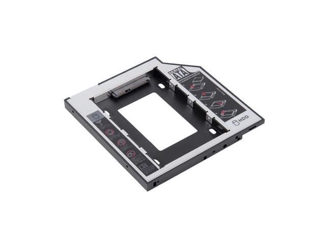 HDD Caddy 9.5mm/12.7mm SATA 3.0 Hard Disk Drive Enclosure 2.5'' SSD Case Box Optibay Adapter for Laptop CD DVD-ROM(Grey)(12.7mm)