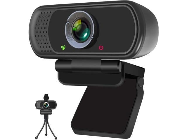 Full HD 1080P Webcam with Privacy Shutter and Tripod, Pro Streaming Web Camera with Microphone, Widescreen USB Computer Camera for Laptop Desktop