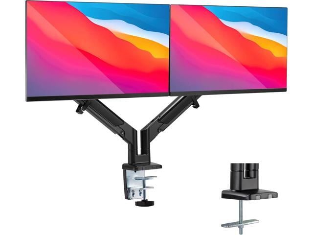 Mount-It! Dual Monitor Arm for 2 Monitors 17' to 32' Screens, Holds 19.8lbs per Arm, Height Adjustable, Tilt/Swivel/Rotate, Gas Spring System, Max...