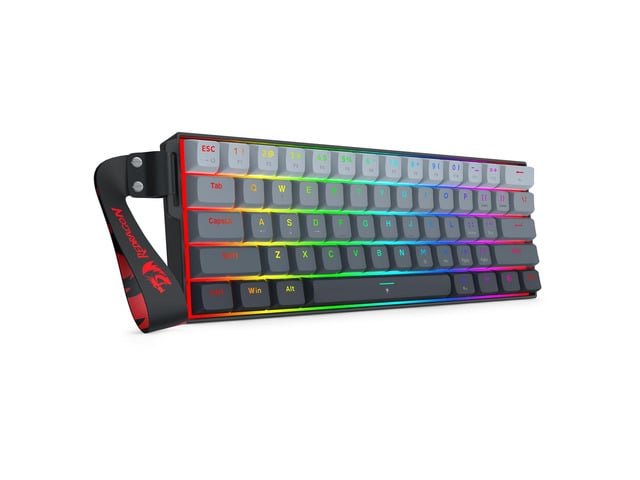 Redragon K617 HE Wired Hall-Effect Rapid Trigger Magnetic Gaming Keyboard 8K Polling Adjustable Actuation, 61 Keys Design for More Room to Aim,...
