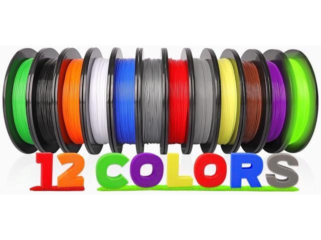 PLA Pro 3D Printer Filament Packs 1.75mm, dikale 12 Packs Assorted Colors, Neatly Wound 500g(1.1lbs) per Spool Refills PLA+, in Total 6KG Bundles,...