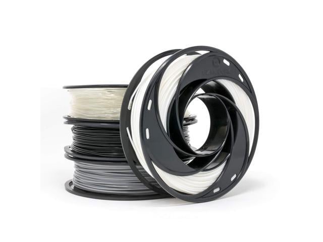 Gizmo Dorks ABS Filament for 3D Printers 1.75mm 200g, 4 Color Pack - Black, Grey, Transparent, White