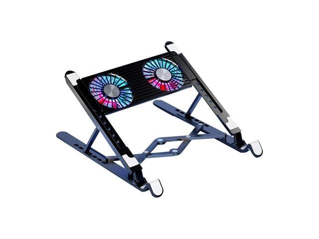 Laptop Cooler Notebook Fan Computer Cooling Portable Cooling Fan Cooling Pad Flat Hand Drawn Book Support, 2 Fans Black