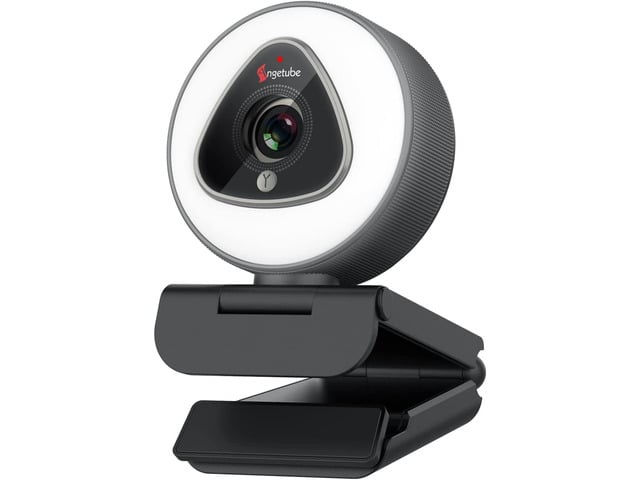 Streaming Webcam with Ring Light - 1080P Autofocus Computer Camera with Microphone Adjustable Brightness Digital Zoom Webcams for Xbox Twitch...