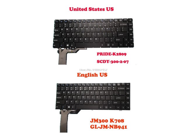 No Backlit Keyboard For Toposh T14 PRIDE-K2809 SCDY-300-2-07 JM300 K708 GL-JM-NB941 MB3008011 YXT-NB93-85 154 MB30011008 English