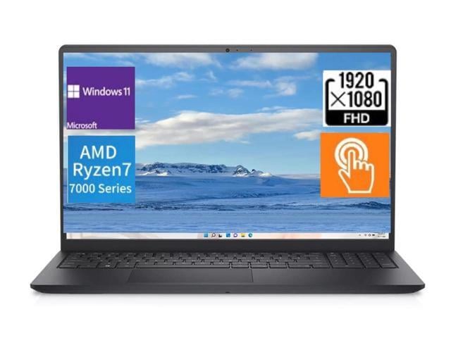 Dell Inspiron laptop - 15.6 FHD Touchscreen - AMD Ryzen 7 7730U - 16 GB RAM,1 TB SSD - Windows 11 Pro