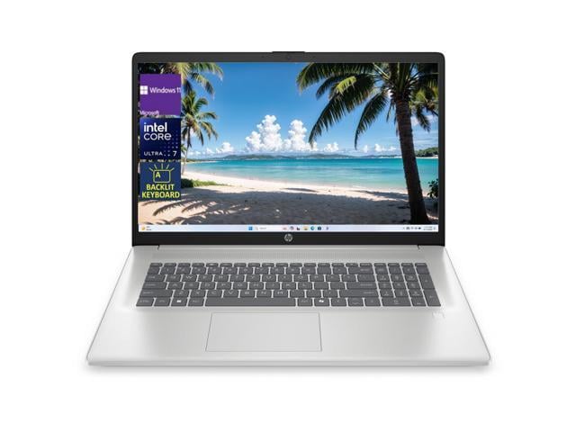 HP 17-cn5037nr 17.3 FHD AI Copilot Laptop - Intel Core Ultra 7 255U Processor - Backlit KB - 64GB RAM,4TB SSD - Win 11 Pro