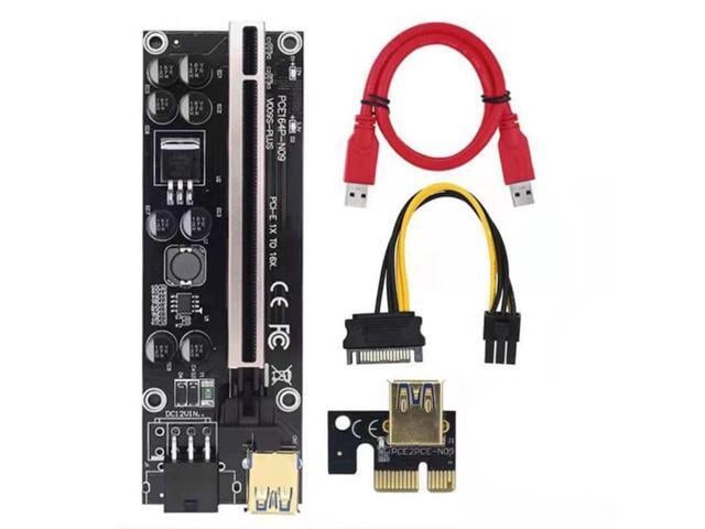 Ver009S Plus PCI-E Riser Card 60CM USB 3.0 Cable PCIE 1X To 16X Graphics Card Extension Cable PCIe Adapter For GPU Miner Mining