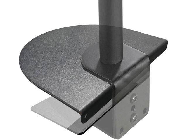 Steel Monitor Mount Reinforcement Plate for Fragile Tabletop, Black, Fits Most Monitor Stand C-Clamp Installations