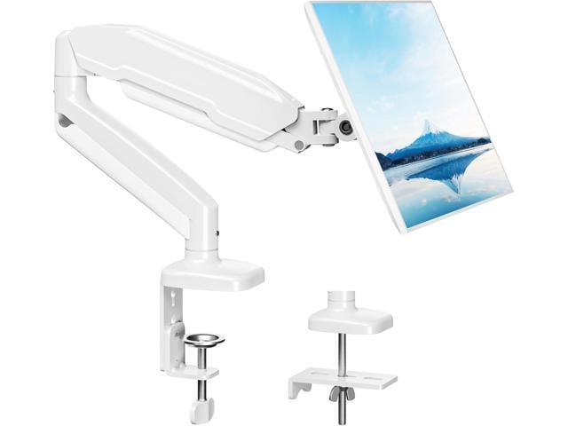 MOUNT PRO Single Monitor Desk Mount - Articulating Gas Spring Monitor Arm, Removable VESA Mount Desk Stand with Clamp and Grommet Base - Fits 13 to...