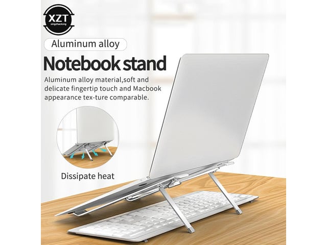 Apple Laptop Stand Height Adjustable Aluminum Non-slip Laptop Riser Holder Portable For Notebook Macbook Foldable Tablet Stand